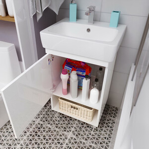 Тумба с раковиной 1Marka Tera 50х39 белый глянец (У76057, 1WH302184)