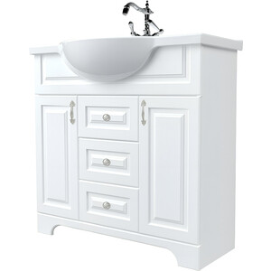 Тумба с раковиной 1Marka Прованс 105х34 белый глянец (У94489, 4640021060926)