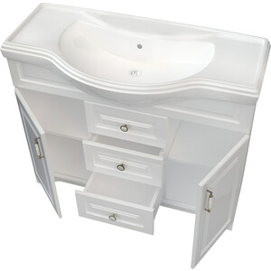 Тумба с раковиной 1Marka Прованс 105х34 белый глянец (У94489, 4640021060926)