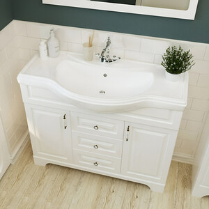 Тумба с раковиной 1Marka Прованс 105х34 белый глянец (У94489, 4640021060926)