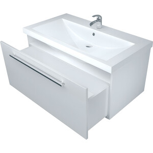 Тумба с раковиной 1Marka Соната 58х48 один ящик, белый глянец (У51037, 10.150.00580.001)