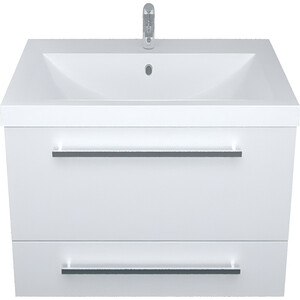 Тумба с раковиной 1Marka Соната 58х48 два ящика, белая (У51038, 10.150.00580.001)