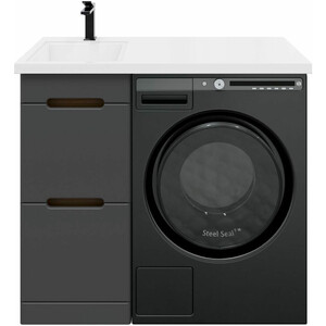 Тумба под раковину Sanstar Darko 40 (100) под стиральную машину, дуб вотан/графит софт (429.1-1.4.1.)