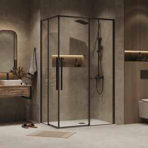 Душевой уголок Grossman Galaxy 90x70 прозрачный, черный матовый (300.K33.01.9070.21.00)