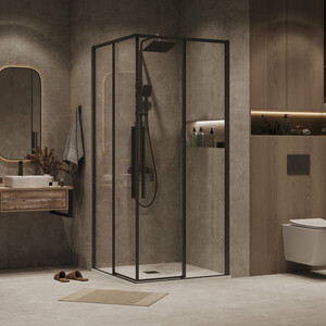 Душевой уголок Grossman Galaxy 90x90 прозрачный, черный матовый (300.K33.01.9090.21.00)