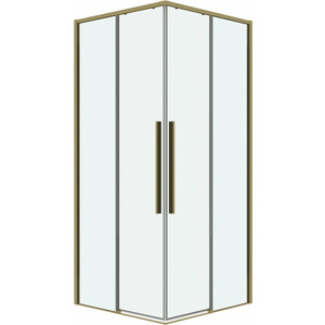 Душевой уголок Grossman Galaxy 100x100 прозрачный, золото сатин (300.K33.01.1010.32.00)
