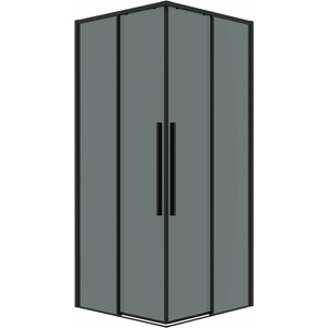 Душевой уголок Grossman Galaxy 80x80 тонированный, черный матовый (300.K33.01.8080.21.10)