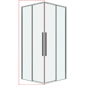 Душевая дверь Grossman Galaxy 110х195 прозрачная, хром (1/2.K33.01.11.10.00)