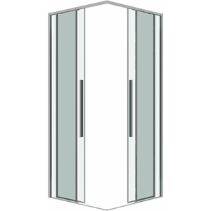 Душевая дверь Grossman Galaxy 110х195 прозрачная, хром (1/2.K33.01.11.10.00)
