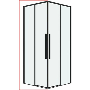 Душевая дверь Grossman Galaxy 110х195 прозрачная, черная матовая (1/2.K33.01.11.21.00)