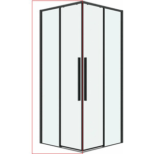 Душевая дверь Grossman Galaxy 90х195 прозрачная, графит сатин (1/2.K33.01.90.42.00)