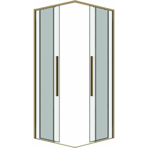 Душевая дверь Grossman Galaxy 70х195 прозрачная, золото сатин (1/2.K33.01.70.32.00)