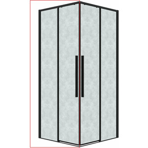 Душевая дверь Grossman Galaxy 120х195 шиншилла, черная матовая (1/2.K33.01.12.21.02)