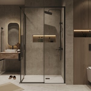 Душевой уголок Grossman Galaxy 120х80 прозрачный, черный матовый (300.K33.01.1280.21.00)