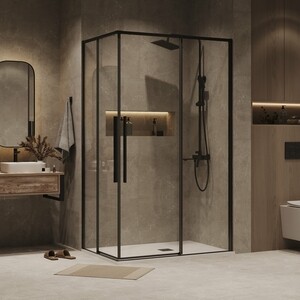 Душевой уголок Grossman Galaxy 100х90 прозрачный, графит сатин (300.K33.01.1090.42.00)