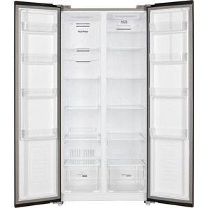 Холодильник WILLMARK SBS-647NFID серый металлик