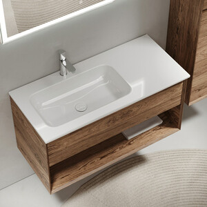 Тумба под раковину Sancos Marmi 1.0 100х45 левая, дуб чарльстон (MR1.0100LECH)