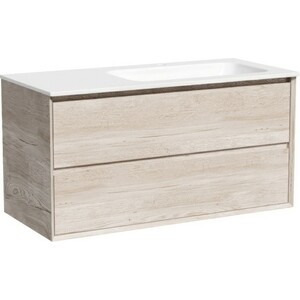 Тумба с раковиной Sancos Marmi 2.0 100х45 правая, дуб галифакс натуральный (MR2.0100REG, CN7015)