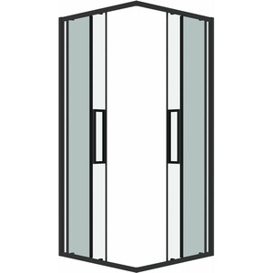 Душевой уголок Grossman Cosmo 90x90 прозрачный, черный матовый (300.K33.02.9090.21.00)