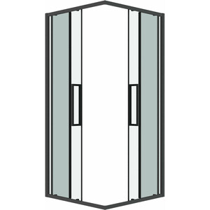 Душевой уголок Grossman Cosmo 100x100 прозрачный, графит сатин (300.K33.02.1010.42.00)