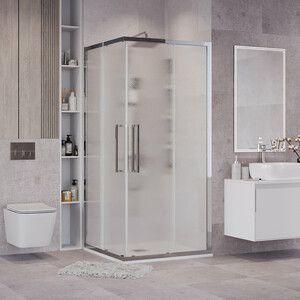 Душевой уголок Grossman Cosmo 90x90 шиншилла, хром (300.K33.02.9090.10.02)