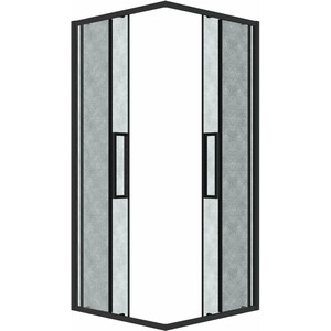 Душевой уголок Grossman Cosmo 90x90 шиншилла, черный матовый (300.K33.02.9090.21.02)