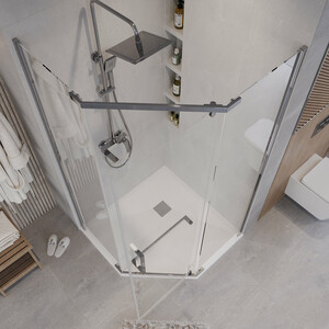 Душевой уголок Grossman Pragma 100x100 прозрачный, хром (302.K33.03.1010.10.00)