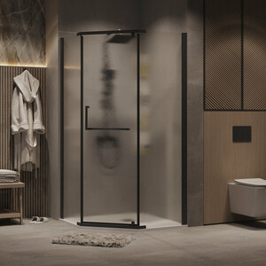 Душевой уголок Grossman Pragma 100x100 шиншилла, черный матовый (302.K33.03.1010.21.02)