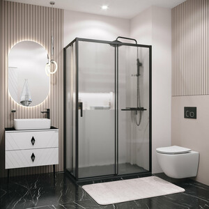 Душевой уголок Grossman Style 130x90 шиншилла черный матовый 120K330513902102 52600₽