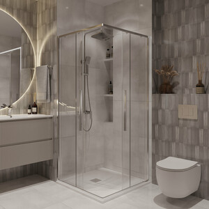 Душевой уголок Niagara Nova 80x80 прозрачный, хром (NG-6622-34)