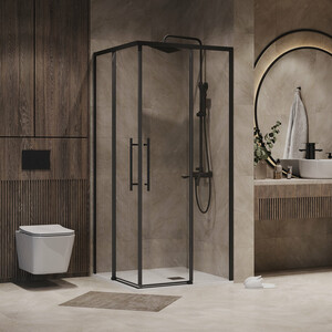 Душевой уголок Niagara Nova 100x100 прозрачный, черный матовый (NG-6830-34BLACK)