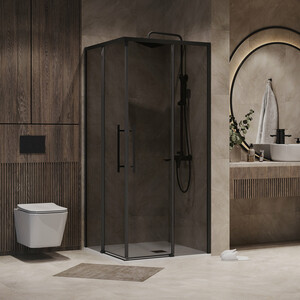 Душевой уголок Niagara Nova 80x80 тонированный, черный матовый (NG-2828-34BLACK)