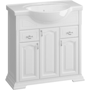 Тумба с раковиной Opadiris Риспекто 85 белая матовая (00-00006704, 1WH110265)