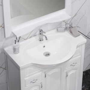 Тумба с раковиной Opadiris Риспекто 85 белая матовая (00-00006704, 1WH110265)