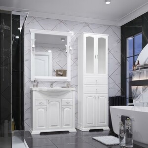 Тумба с раковиной Opadiris Риспекто 85 белая матовая (00-00006704, 1WH110265)