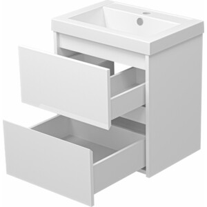 Тумба под раковину Misty Алиса 50 подвесная, белая (Э-Али01050-011П2Я)