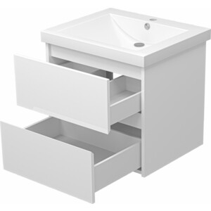 Тумба под раковину Misty Алиса 58 подвесная, белая (Э-Али01058-011П2Я)