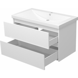 Тумба под раковину Misty Алиса 90 подвесная, белая (Э-Али01090-011П2Я)