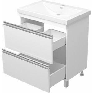 Тумба под раковину Misty Ингрид 75 белая (П-Инг-01075-012Я)