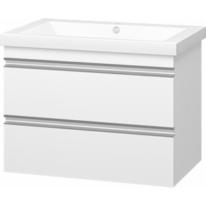 Тумба под раковину Misty Ингрид 75 подвесная, белая (П-Инг-01075-011П2Я)