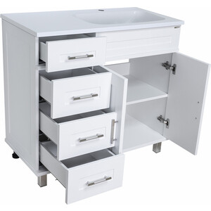 Тумба под раковину Misty Купер 90 правая, белая (П-Куп01090-0124ЯП)