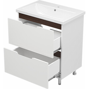 Тумба под раковину Misty Лайм 70 белая/венге (Э-Лай01070-2Я)