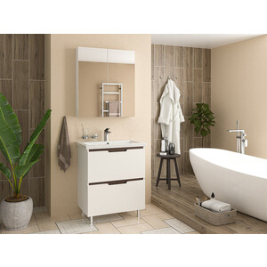 Тумба под раковину Misty Лайм 70 белая/венге (Э-Лай01070-2Я)