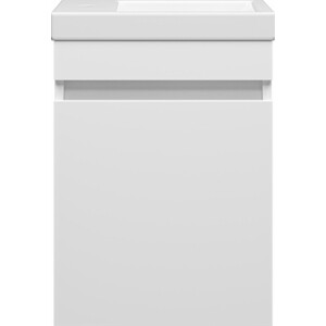 Тумба с раковиной Misty Эко Мини 40 подвесная, белая (Э-ЭкоМ01040-П, БП-Э0000Д1571)