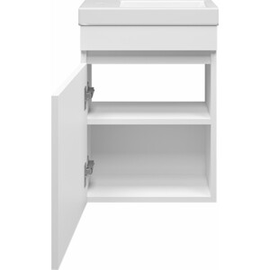 Тумба с раковиной Misty Эко Мини 40 подвесная, белая (Э-ЭкоМ01040-П, БП-Э0000Д1571)