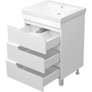 Тумба под раковину Misty Софт 60 белая (П-Соф-01060-0113Я)
