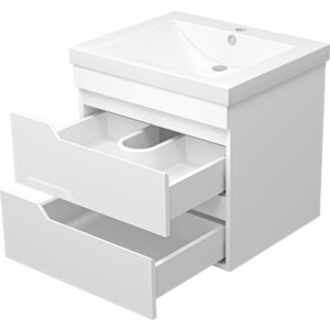 Тумба под раковину Misty Софт 60 подвесная, белая (П-Соф-01060-011П2Я)