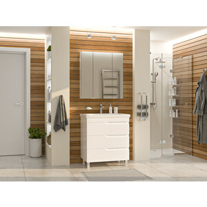 Тумба под раковину Misty Софт 75 белая (П-Соф-01075-0113Я)