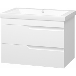 Тумба под раковину Misty Софт 75 подвесная, белая (П-Соф-01075-011П2Я)