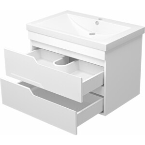 Тумба под раковину Misty Софт 75 подвесная, белая (П-Соф-01075-011П2Я)